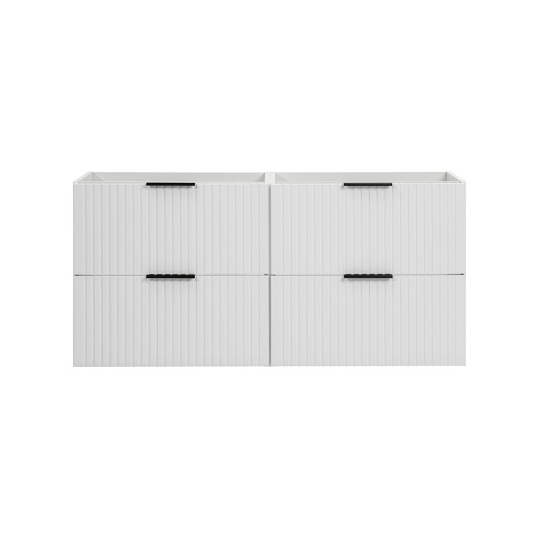 Ebern Designs Marylisa 120cm Wall Mounted Double Bathroom Vanity Base